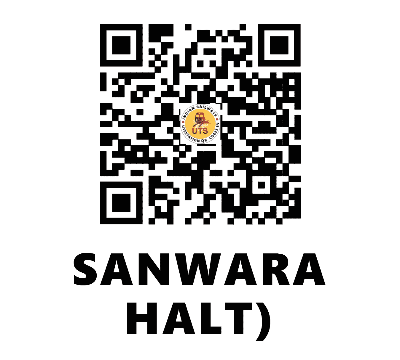 UTS QR Code for SANWARA HALT) - SNRA (NE - UTTAR PRADESH)